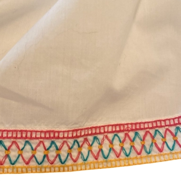 Madewell Embroidered Off Shoulder Peasant Top Boho Festival White Size Small - Picture 10 of 10